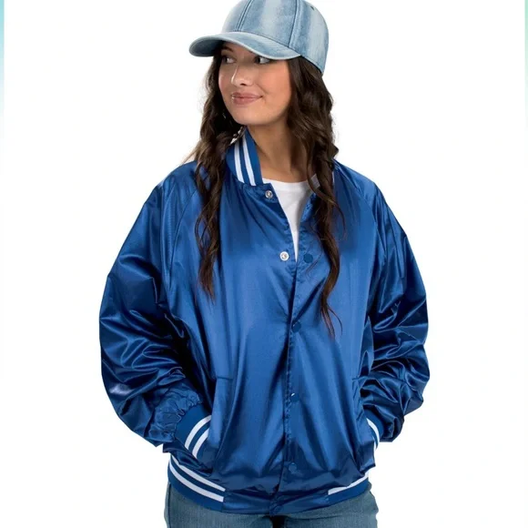 Augusta Sportswear Royal/White Satin Jacket - Size M - Picture 2 of 16